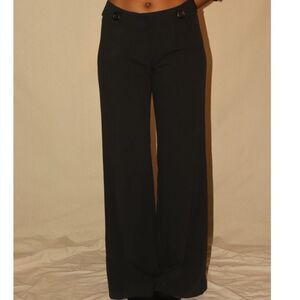 Black Wide Leg Flowy Trousers